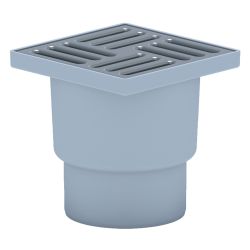 Трап 110 прямой нерж. 150х150мм сухой затвор  АНИПЛАСТ