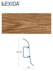 Плинтус LEXIDA 55х2200мм Дуб