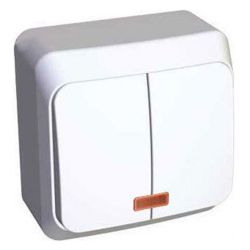 Выключатель 2-ой о/п с подсветкой SCHNEIDER ELECTRIC Этюд белый