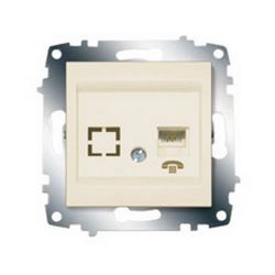 Розетка RJ11 телеф. одиночная  ABB COSMO  Бежевый