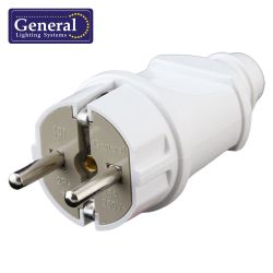 Вилка с/з прямая  GENERAL белая