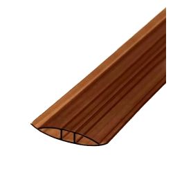Профиль соединительный (H) для поликарбоната   4-6мм х 6,0м коричневый