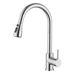 Смеситель для кухни 35 карт.  LEDEME  с бок. ручкой, вых для питьевой воды, с вытяжной лейкой