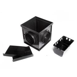 Дождеприемник водоотводный пластиковый 300х300х297мм в сборе  AQUASTOK