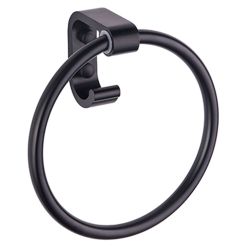 Полотенцедержатель кольцо черный  LEDEME
