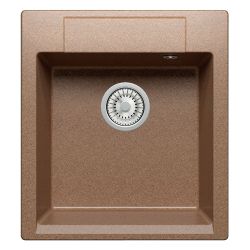 Мойка иск мрамор накладная 460 х 500 х 200мм терракот ARGO  POLYGRAN
