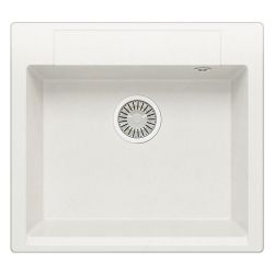 Мойка иск мрамор накладная 510 х 560 х 200мм белый хлопок ARGO  POLYGRAN