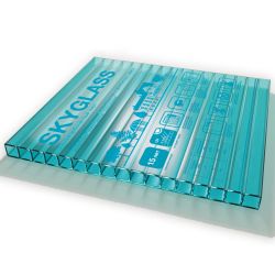 Поликарбонат   4мм бирюзовый 2,1х 6м  КИНПЛАСТ Skyglass (0,60кг/м2)