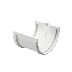 Соединитель желобов D120мм  DOCKE STANDARD белый