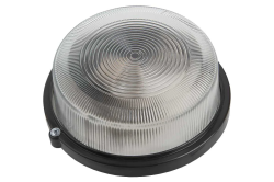 Светильник НПП 03-100-005.03 100Вт круг черный без решетки IP54  РОНДО 