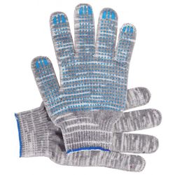 Перчатки трик. с ПВХ  Графит