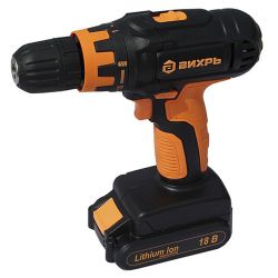 Шуруповерт акк. ВИХРЬ ДА-18Л-2К (напр.18В,2-Li акк,макс.крут.момент 28Нм,емкость акк.1.3Ач)  