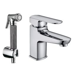 Смеситель для умывальника 35 карт.  LEDEME с гигиенической лейкой