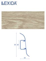 Плинтус LEXIDA 55х2200мм Дуб латте