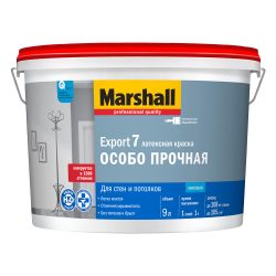 Краска ВД интерьерная моющаяся   9,0л  MARSHALL EXPORT-7  BC матовая