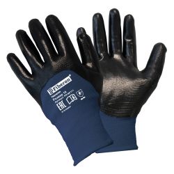 Перчатки полиэстер антискользящие, нитриловое покрытие  Fiberon