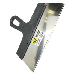 Шпатель нерж зубчатый 250мм, зуб   4х  4мм  ON