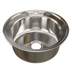Мойка нерж врезная 510 х 180мм 0,8 круглая выпуск 3 1/2"  MIXLINE