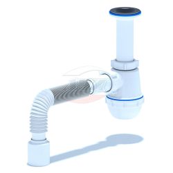 Сифон 40  АНИПЛАСТ нерж. с гофрой 40х40-50