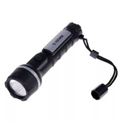 Фонарь 2058 (2хR6) 3свд. черный+серебро  КОСМОС