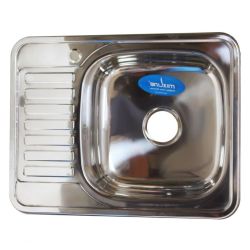 Мойка нерж врезная 500 х 650 х 180мм 0,8 правая выпуск 3 1/2"  MIXLINE