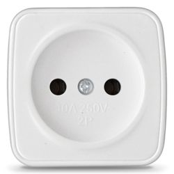 Розетка 1-ая о/п б/з ЭЛЕКТРА белый  СОЮЗ 
