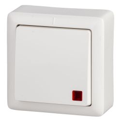 Выключатель 1-ый о/п с подсветкой SCHNEIDER ELECTRIC Хит белый