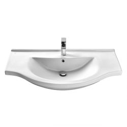 Умывальник мебельный белый ЭЛЬБРУС 100 c отв. 990х205х520  SANTEK