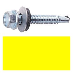 Саморез кровельн. металл 5,5х  19 оцинк RAL 1018 (желтый)