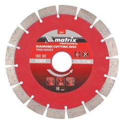 Круг отрезной алмазный 125 х 22 сегм. сухая резка тонкий  MATRIX Professional