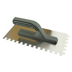 Гладилка нерж с пласт. ручкой 280х130мм, зуб 10х10мм  ЧЕГЛОК