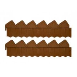 Ограждение клумб, коричневое, 2секции  GRINDA