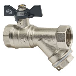 Кран шар с фильтром  1/2" гг б  AQUALINK