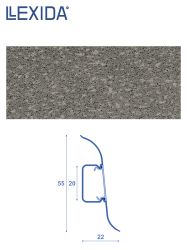 Плинтус LEXIDA 55х2200мм Гранит серый