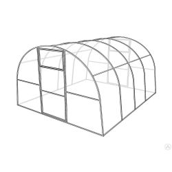 Теплица 6,0м х 3,0м дуги через 0,67м из оцинк. стали, каркас 20х20мм с большой форточкой