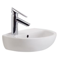 Рукомойник белый АКЦЕНТ 40 с отв.слева  COLOMBO