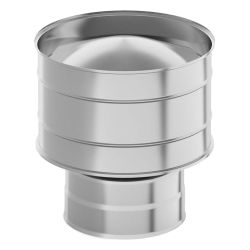 Оголовок с дефлектором (К), ф115/200 нерж/0.5мм  СТАЛЬ-МАСТЕР (AISI430)