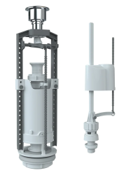 Арматура для унитаза  UNICORN кноп. хром н/п