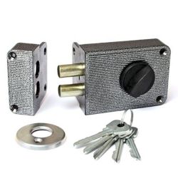 Замок накладной ЗН - 1 - 3 цилиндр, серебро  ЗЕНИТ-ХИММАШ Дмитровоград