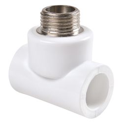 Тройник   32 -   1/2" НР PPR серый  РВК