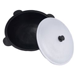 Казан Узбекский  22,0л чугунный круглое дно