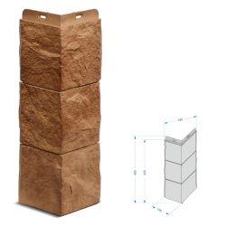 Угол наружный для фасадной панели  DOCKE Fels терракотовый 0,425м