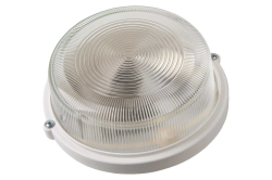 Светильник НПП 03-100-005.03 100Вт круг белый без решетки IP54  РОНДО 