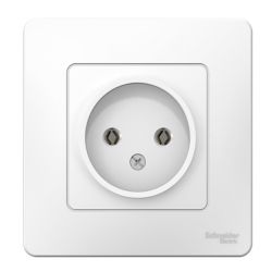 Розетка 1-ая с/п б/з  SCHNEIDER ELECTRIC BLANCA Белый