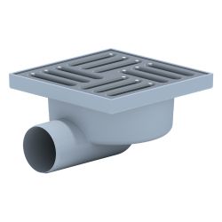 Трап   50 угловой нерж. 150х150мм сухой затвор  АНИПЛАСТ