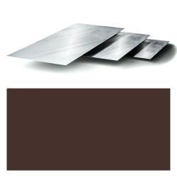 Лист оцинк 0,40 х1250мм  RAL 8017 (шоколад) в пленке 