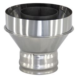 Старт-сэндвич конический (К), ф115/200 нерж 1мм (AISI 430) / нерж 0,5мм  СТАЛЬ-МАСТЕР 