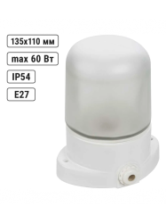 Светильник НПБ 400  60Вт для бани и сауны IP54 керам. белый   TDM  