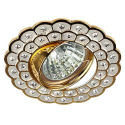 Светильник точечный MR16  GU5.3 12В 50Вт KL36A GD/SL 100мм золото/серебро  ЭРА