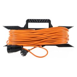 Удлинитель 1 местный 50 метров на рамке   6А, б/з  GLANZEN